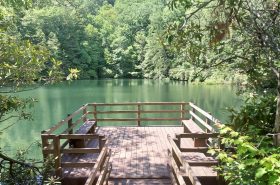 A deck on the water to be in awe of God's lovely creation.